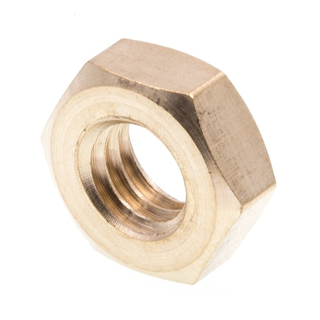 Prime-Line Machine Screw Nut, 3/8"-16, Brass, Brass, 10 PK 9074534